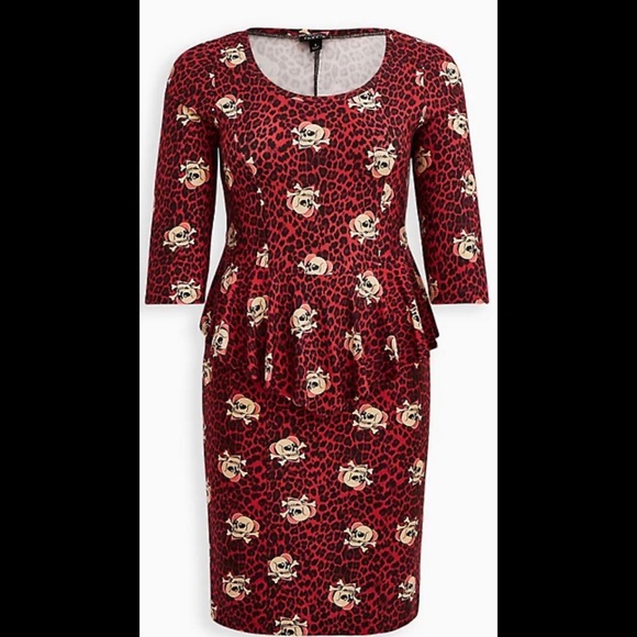 NWT Torrid Skull Peplum Dress size 4 - Picture 5 of 6